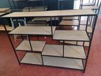 Stalen kast met houten planken, Ophalen, Zo goed als nieuw