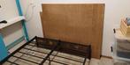 120 x 190 gerookt eiken bedframe, Ophalen, 190 cm of minder, Zo goed als nieuw, Twijfelaar