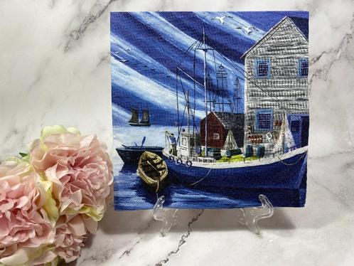Ti flair knutsel servetten visboot haven decoupage nr 565, Hobby en Vrije tijd, Knutselen, Nieuw, Materiaal, Ophalen of Verzenden