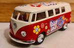 Volkswagen T1 hippie bus met frictie motor, Hobby en Vrije tijd, Modelauto's | 1:32, Nieuw, Ophalen of Verzenden
