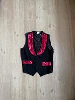 Zwart gilet met roze pailletten - Maat 50, Ophalen of Verzenden, Zo goed als nieuw, 110 t/m 116, Jongen of Meisje