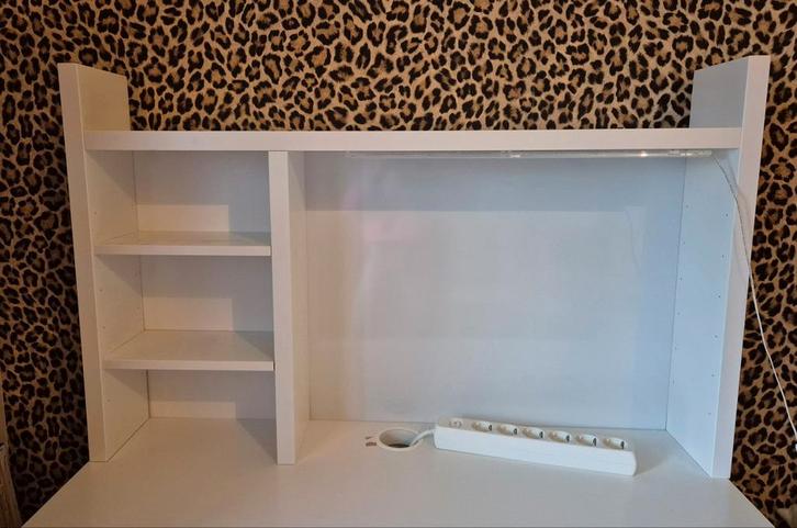 IKEA Micke wit opbouwdeel hoog voor bureau, Huis en Inrichting, Bureaus, Gebruikt, Ophalen