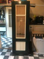 2 Oude Binnen/Buitendeur met Glas is een setje, Doe-het-zelf en Verbouw, Ophalen, Gebruikt, Minder dan 80 cm, 200 tot 215 cm