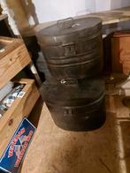 Oud hoeden blik doos van ijzer, Huis en Inrichting, Woonaccessoires | Kisten, Minder dan 50 cm, 50 tot 100 cm, Ophalen of Verzenden