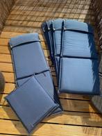 Tuinstoelkussens donkerblauw (set van 5), Tuin en Terras, Tuinmeubel-accessoires, Ophalen of Verzenden, Gebruikt