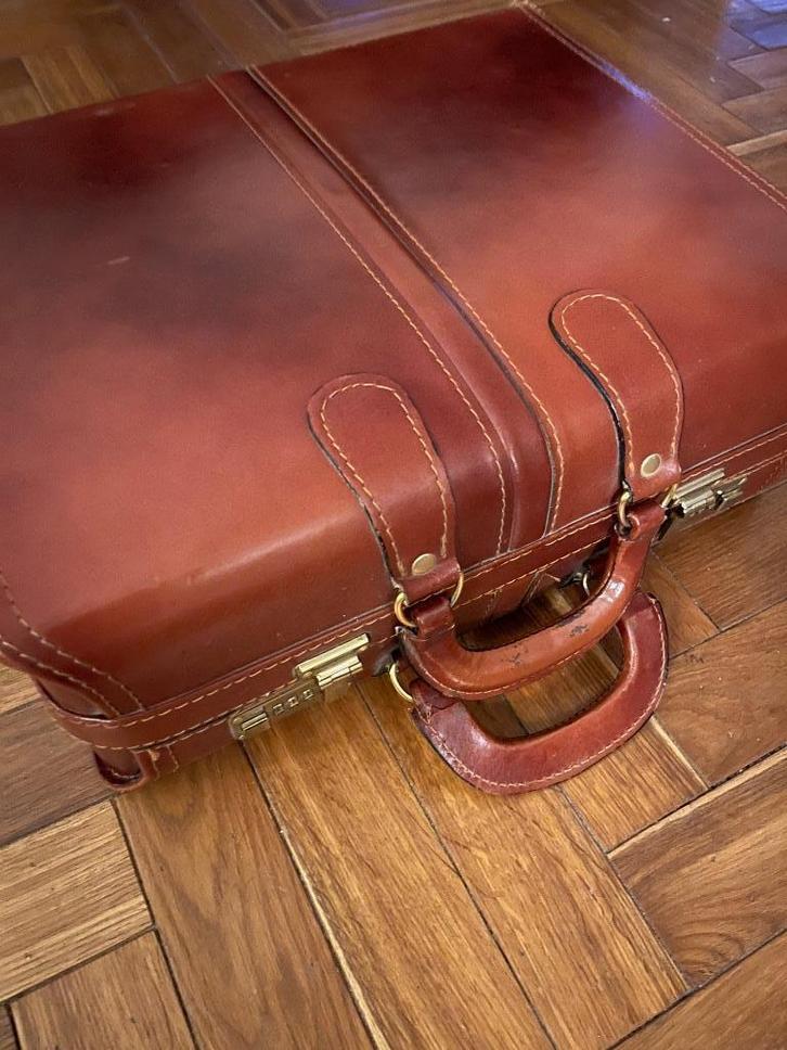 Ralph Boyer lederen aktetas/ pilotenkoffer (kwaliteit), Sieraden, Tassen en Uiterlijk, Koffers, Zo goed als nieuw, Leer, Minder dan 50 cm