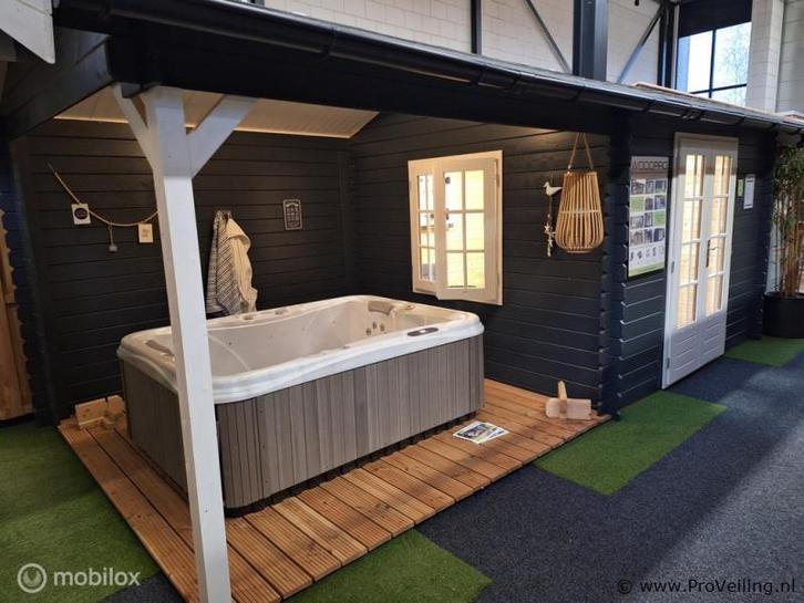 Online Veiling: Vuren blokhutoverkapping - 650x360cm, Tuin en Terras, Overkappingen