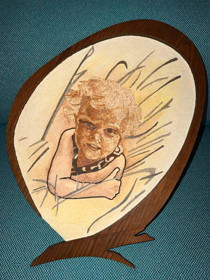 Mozaïek HERMA - Patricia Ronzat - 1984, Antiek en Kunst, Kunst | Beelden en Houtsnijwerken, Ophalen