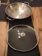 RVS Silit Wokpan met Deksel, Ophalen, Gebruikt, Rvs, Keramische plaat
