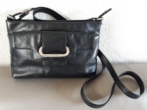 Zwart leren schoudertasje van Jean Pierre, Sieraden, Tassen en Uiterlijk, Tassen | Damestassen, Gebruikt, Schoudertasje, Zwart