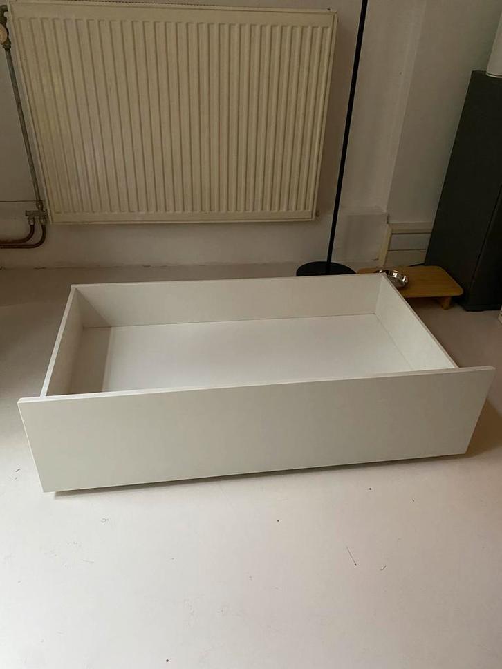 2 Ikea Malm bedlades, Huis en Inrichting, Slaapkamer | Bedden, Zo goed als nieuw, Eenpersoons, Hout, Wit, Ophalen