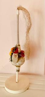 Antieke vintage piek met kerstman uniek object !, Ophalen of Verzenden