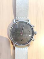MVMT Blacktop Chrono Horloge 47mm - Lichtgrijs/Donkergrijs, Overige merken, Leer, Staal, Polshorloge