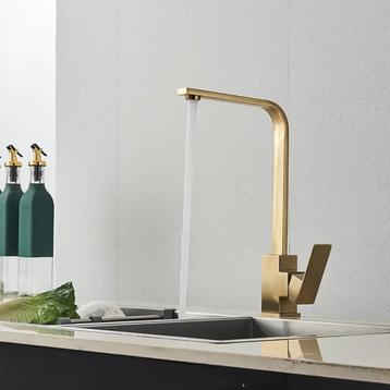 Keukenkraan Modern GOUD ZWART RVS Geborsteld Koper Mengkraan beschikbaar voor biedingen
