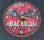 Bacardi klok van glas, perfect voor in de mancave., Verzamelen, Ophalen of Verzenden, Nieuw, Reclamebord