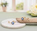 Kyaniet ring goudkleurig (verstelbaar), Overige materialen, -, Blauw, -