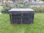 Oude houten Dekenkist, Tuin en Terras, Ophalen, Gebruikt, Metaal, Overige typen