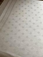 Damasten tafelkleed met stippen vintage, Huis en Inrichting, Tafelkleden, Ophalen of Verzenden, Gebruikt, Rechthoek