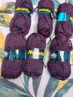 6 bollen Neveda sokkenwol rood/paars, Hobby en Vrije tijd, Breien en Haken, Ophalen of Verzenden, Nieuw, Breien of Haken, Wol of Garen