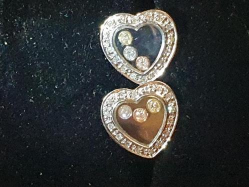 Exclusieve witgouden oorbellen model chopard met briljanten, Sieraden, Tassen en Uiterlijk, Oorbellen, Zo goed als nieuw, Knopjes of Stekers