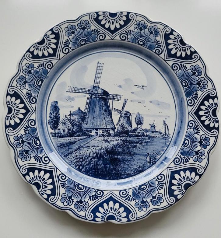 Delfts Blauw Bord met Molens, Antiek en Kunst, Antiek | Wandborden en Tegels, Ophalen