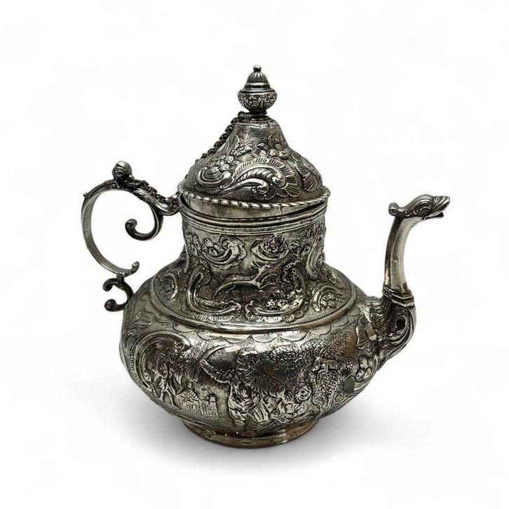 18e eeuwse Fries zilveren trekpot, Ate Jorritsma Bolsward, Antiek en Kunst, Antiek | Goud en Zilver, Zilver, Ophalen of Verzenden