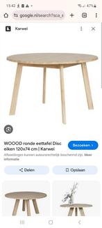 Nieuwe woood eettafel, Ophalen, Rond, Nieuw, 100 tot 150 cm