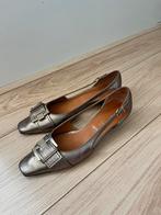 Pump schoen Maat 38 - Voltan Bruin/Goud leer Italiaanse, Kleding | Dames, Schoenen, Ophalen of Verzenden, Gedragen, Bruin, Sandalen of Muiltjes