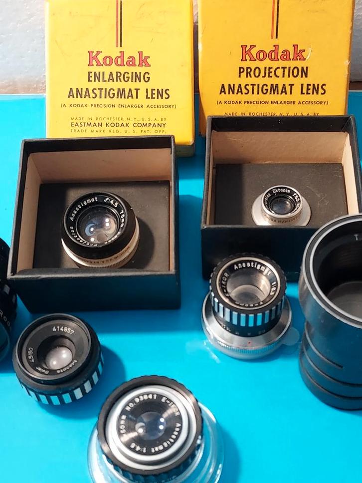 Vintage Kodak & Zeiss Vergroting Lenzen Set, Audio, Tv en Foto, Fotografie | Lenzen en Objectieven, Gebruikt, Overige typen, Ophalen of Verzenden