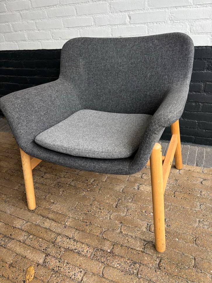 Stevige Ikea fauteuil - Zo goed als nieuw!, Huis en Inrichting, Fauteuils, Zo goed als nieuw, Hout, Minder dan 50 cm, Minder dan 75 cm