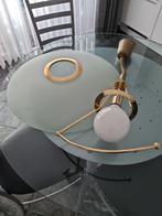 mooi hanglamp met koperen afwerking, Huis en Inrichting, Lampen | Hanglampen, Ophalen, Tijdloos, Minder dan 50 cm, Glas