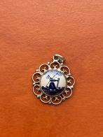 Zilveren Delftsblauw Hanger met molen (echt), Gebruikt, Blauw, Ophalen of Verzenden, Overige materialen