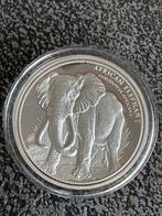 Zwaar Verzilveren munt  Afrikaanse Olifant & Panda, Ophalen of Verzenden, Overige waardes, Losse munt, Zilver