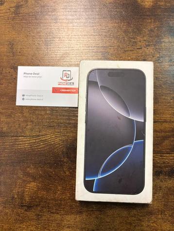 Iphone 16 pro 128 gb zwart factuur + Garantie beschikbaar voor biedingen