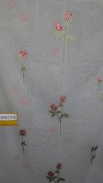 VITRAGE MET MOOIE ROZEN * Geborduurd *, Verzenden, 150 tot 200 cm, Nieuw, Wit