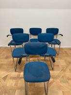 Gispen buisframe stoelen 212, Huis en Inrichting, Stoelen, Ophalen, Gebruikt, Blauw, Stof