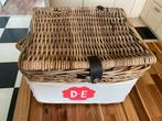 Nieuw Douwe Egberts rieten fietsmand kratmand, Ophalen of Verzenden, Nieuw, Fietsmand
