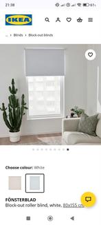 Wit Verduisterende rolgordijn - Ikea Fonsterblad, Wit, Zo goed als nieuw, 150 tot 200 cm, 50 tot 100 cm