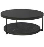 IKEA FRÖTORP Salontafel Antraciet Marmer Patroon/Zwart Glas, Huis en Inrichting, Tafels | Salontafels, Ophalen, Gebruikt, 100 tot 150 cm