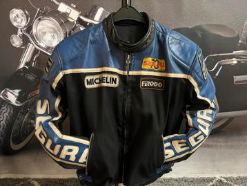 TEAB Pracht retro Segura motorjas met protectors beschikbaar voor biedingen