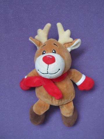 BERGLAND Knuffel RENDIER RUDOLF MET RODE NEUS **Nieuw** beschikbaar voor biedingen
