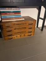 Brocante oude kist met vakverdeling!, Antiek en Kunst, Curiosa en Brocante, Ophalen