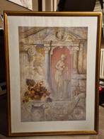 2x Schilderijen Griekse afbeelding vrouw en man (goden), Ophalen