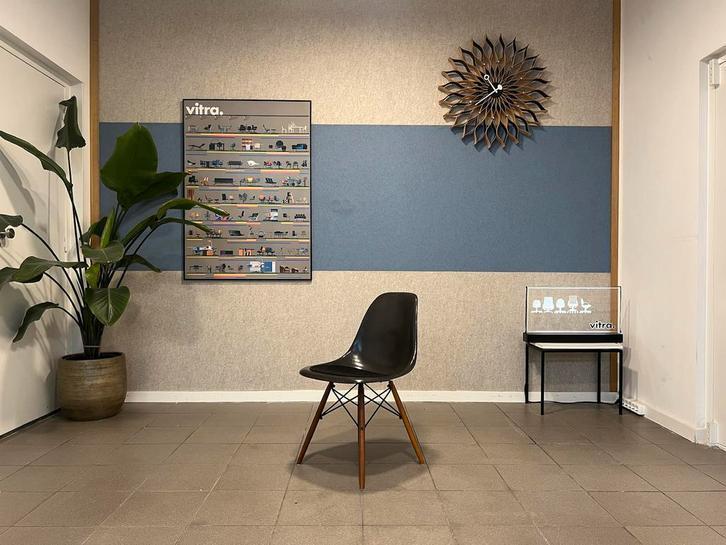 Herman Miller | Eames | DSW | Zwart met vilt zitting | 6x, Huis en Inrichting, Stoelen, Gebruikt, Vijf, Zes of meer stoelen, Hout