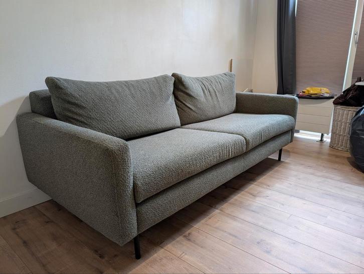 Groene FonQ Teddy 3-zitsbank, in zeer goede staat, Huis en Inrichting, Banken | Sofa's en Chaises Longues, Zo goed als nieuw, Tweepersoons