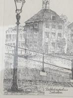 Schiedam, Etsen 3 stuks oa Raadhuis .zakkendragers huis, Antiek en Kunst, Kunst | Etsen en Gravures, Ophalen of Verzenden
