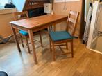 Gratis IKEA Jokkmokk Eettafel met 2 Stoelen + Kussens, Ophalen, Gebruikt, Minder dan 4 stoelen
