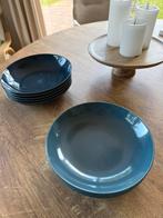 T.e.a.b. Ikea diner borden petrol-blauw totaal 9 stuks, Ophalen, Gebruikt, Overige stijlen, Bord(en)