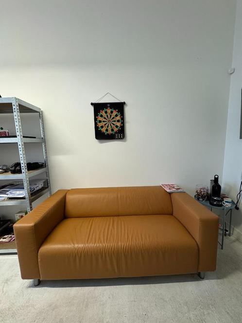 IKEA 2-Zitsbank Bruin Leerlook | Zo Goed Als Nieuw, Huis en Inrichting, Banken | Bankstellen, Zo goed als nieuw, Rechte bank, Tweepersoons