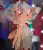 Met de hand gemaakt. Feestelijk boeket met beren., Ophalen of Verzenden, Nieuw